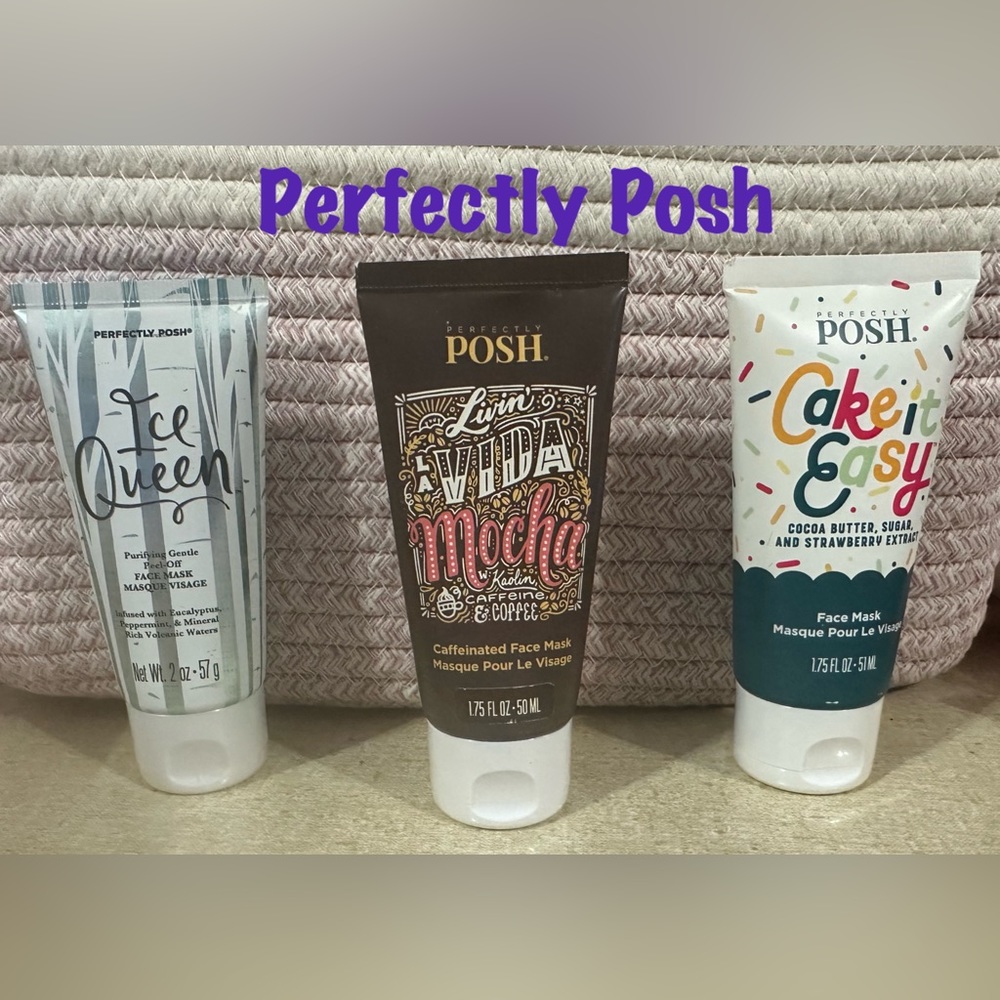 New 3 Perfectly Posh Face Masks- Cake it Easy, Livin’ La Vida Mocha, Ice Queen